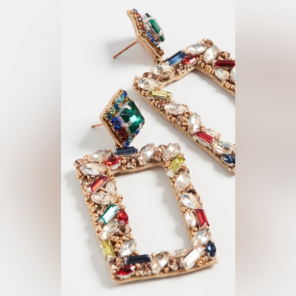 Deepa Gurnani earrings. Lightwght. beautiful. Crystal embellishments. Post back - Picture 4 of 4